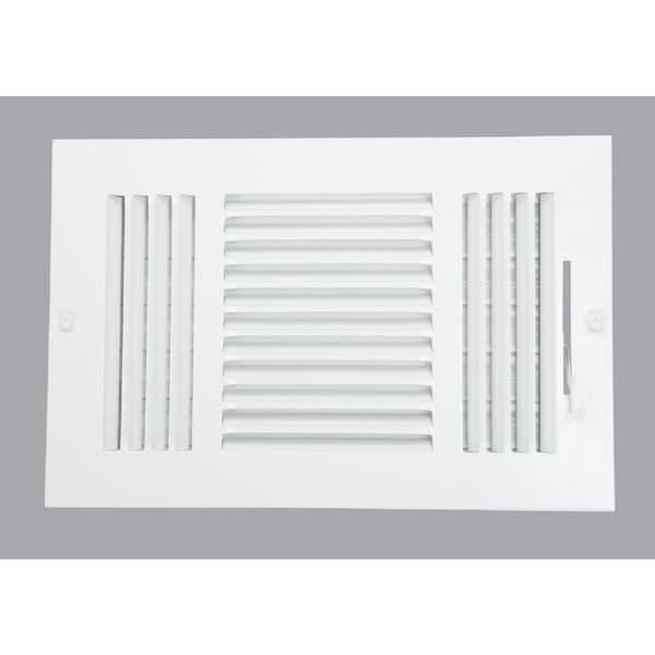 Home Impressions White Steel 7.76 In. Wall Register 3SW1006WH-B - main